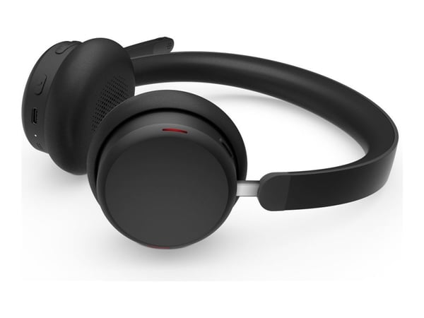 Lenovo 6550 - Hodesett - on-ear - Bluetooth - trådløs - aktiv støydemping - svart - Certified for Microsoft Teams