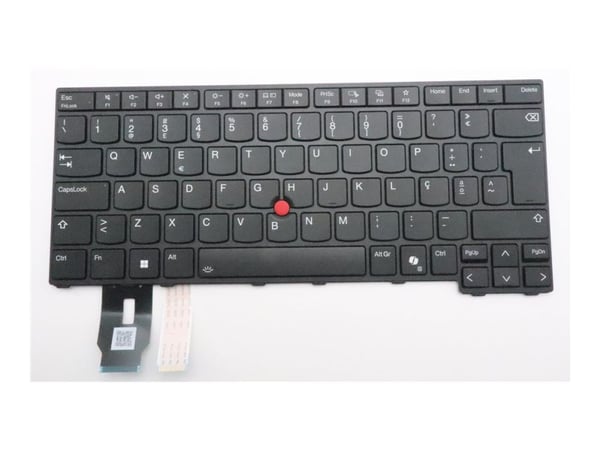 LCFC - Erstatningstastatur for bærbar PC - med Trackpoint - bakbelysning - QWERTY - Portugisisk - svart