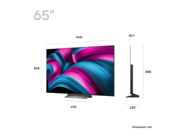 LG OLED65C5ELB - 65" Diagonalklasse C5E Series OLED TV - OLED evo AI - Smart TV - webOS - 4K UHD (2160p) 3840 x 2160 - HDR