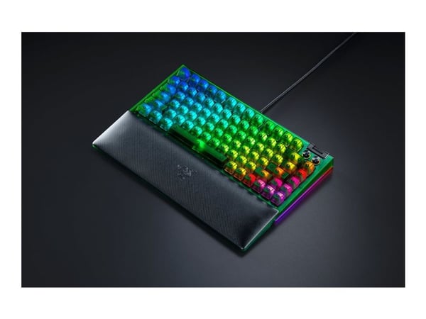 Razer BlackWidow V4 - Phantom Green Edition - tastatur - driftsutskiftbar - 75% - bakgrunnsbelyst - USB-C - QWERTY - USA - Phantom Green
