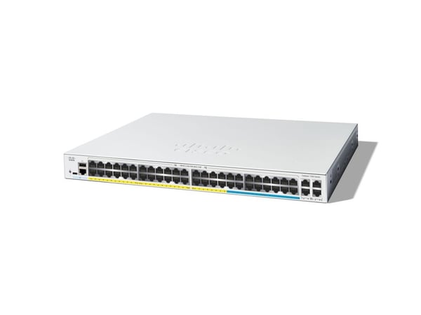 Cisco Catalyst 1300-48MGP-4X - Switch - L3 - Styrt - 32 x 10/100/1000 (PoE+) + 16 x 2.5G (PoE+) + 4 x 10 Gigabit SFP+ - rackmonterbar - PoE+ (370 W)