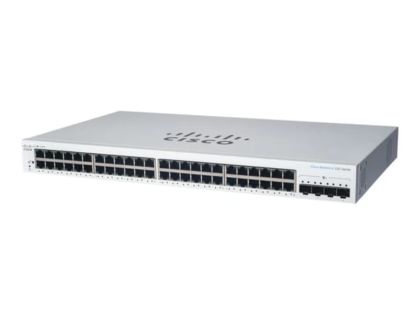Cisco Business 220 Series CBS220-48FP-4X - Switch - smart - 48 x 10/100/1000 (PoE+) + 4 x 10 Gigabit SFP+ (opplenke) - rackmonterbar - PoE+ (740 W)