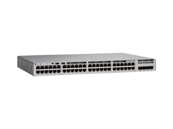 Cisco Catalyst 9200L - Network Essentials - switch - L3 - Styrt - 48 x 10/100/1000 (PoE+) + 4 x 10 Gigabit SFP+ - rackmonterbar - PoE+