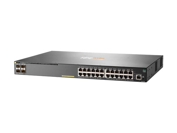 HPE Aruba 2930F 24G PoE+ 4SFP - Kytkin - L3 - Hallittu - 24 x 10/100/1000 (PoE+) + 4 x Gigabit SFP (uplink) - Telineasennettava - PoE+ (370 W) - Po...