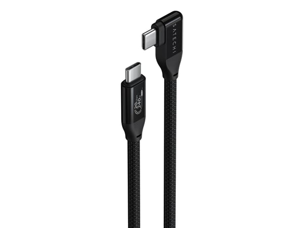 Satechi Right Angle 1m USB-C Cable with 240W Power Delivery and 20Gbps Data Transfer - Black