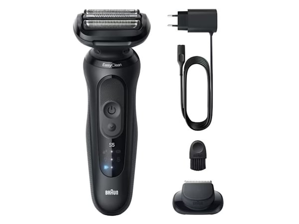 Braun Series 5 52-N1200S, Barberingsmaskin, Svart, Knapper, Batteri, Innebygd batteri, 50 min