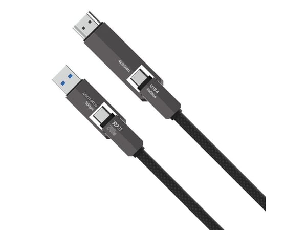 USB4 HDMI KAAPELI COMBOCORD 240W | 1.5M SCHWARZ