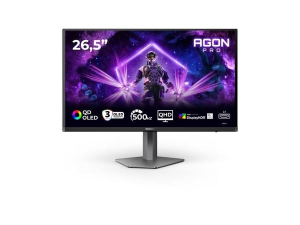 AOC AGON PRO AG276QKD2, 67,3 cm (26.5"), 2560 x 1440 pikseliä, Quad HD, QD-OLED, 0,03 ms, musta, Harmaa