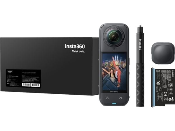 Insta360 X5 Starter Bundle, 8K Ultra HD, 72 MP, 120 fps, Wi-Fi, Bluetooth, 2400 mAh