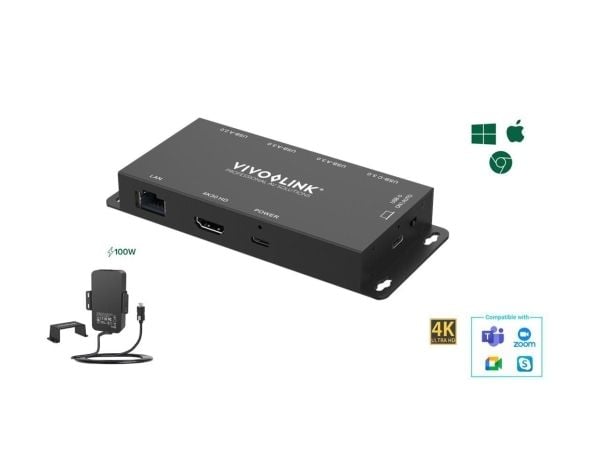 Vivolink VLUSBCHUB2V2, 3.2 Gen 1 (3.1 Gen 1), USB Type-C, HDMI-lähtö, 3840 x 2160 pikseliä