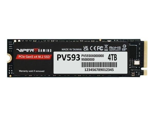 Patriot Viper Gaming PV593 - SSD - 4 TB - intern - M.2 2280 - PCI Express 5.0 x4 (NVMe)