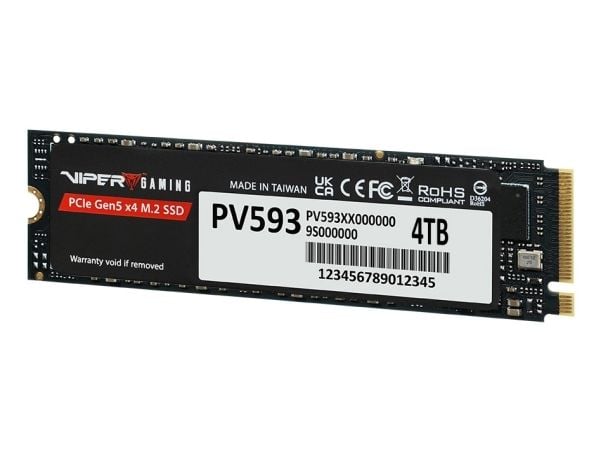 Patriot Viper Gaming PV593 - SSD - 4 TB - intern - M.2 2280 - PCI Express 5.0 x4 (NVMe)