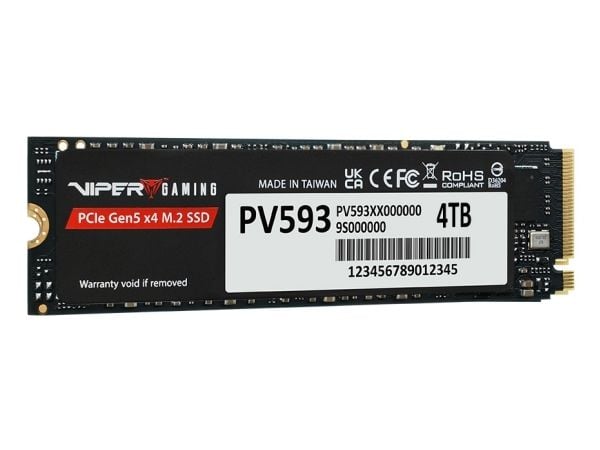 Patriot Viper Gaming PV593 - SSD - 4 TB - intern - M.2 2280 - PCI Express 5.0 x4 (NVMe)