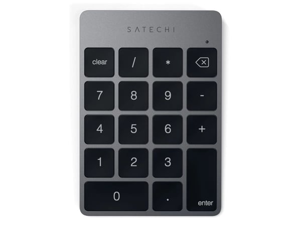 Satechi Slim Wireless Keypad - alumiininen Bluetooth-numeronäppäimistö (harmaa)