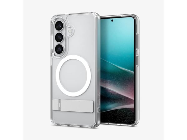 Spigen-etui Spigen Ultra Hybrid S Mag MagSafe til Samsung Galaxy S26+ – gjennomsiktig/hvit