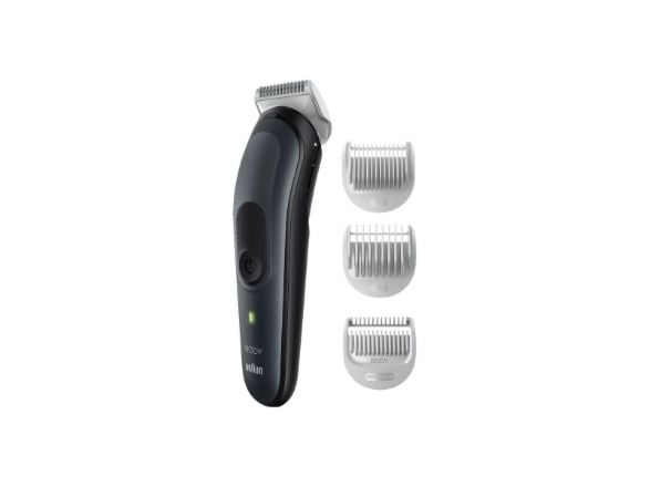 Braun BodyGroomer 3 BG3340, AC/Batteri, Svart, Grå