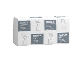 Håndkleark Katrin Plus Easy Flush Z-fold 2-lags L25,5xB20,3xD8,5 cm Nyfiber hvit, 21 pk x 135 stk./kart.