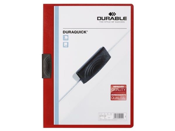 Durable 227003, Rød, Plast, 20 ark, A4, 1 stykker