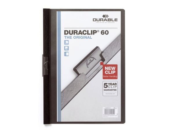 Durable Duraclip 60, Sort, Gjennomsiktig, PVC, 60 ark, A4, 1 stykker