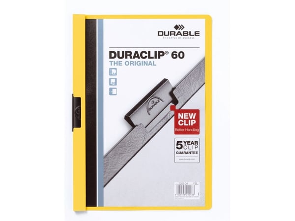 Durable DURACLIP 60, Gult, 60 ark, A4, 1 stykker, Tyskland