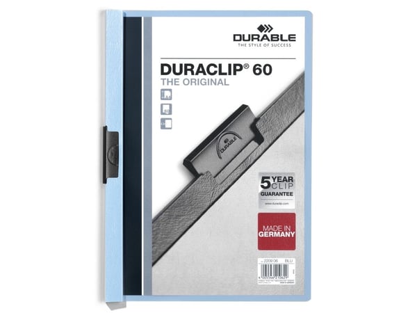 Durable D220906, Blå, PVC, A4, 219 mm, 310 mm