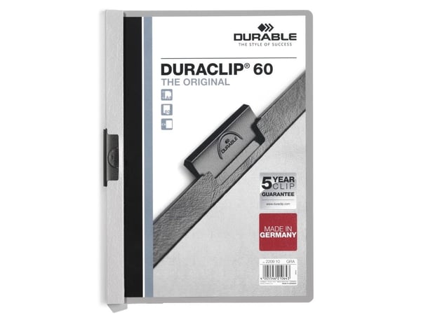 Durable DURACLIP, A4, 60 ark, Tyskland