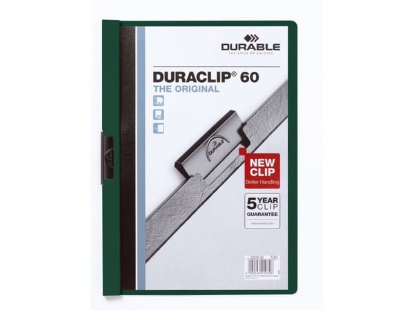 Durable DuraClip Original 60 A4 Dark Green, Grønn, PVC, A4, 219 mm, 310 mm