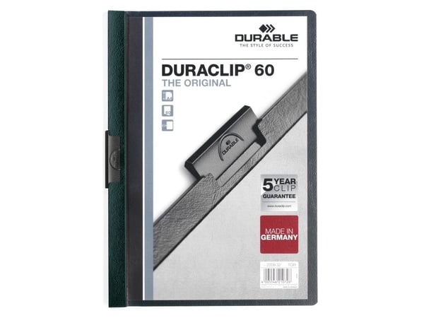 Durable DuraClip Original 60 A4 Dark Green, Grønn, PVC, A4, 219 mm, 310 mm