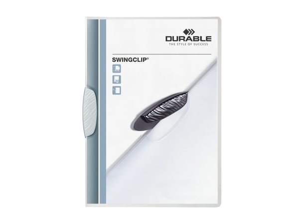 Durable Swingclip, Valkoinen, Polypropeeni (PP), 30 arkkia, A4, 25 kpl