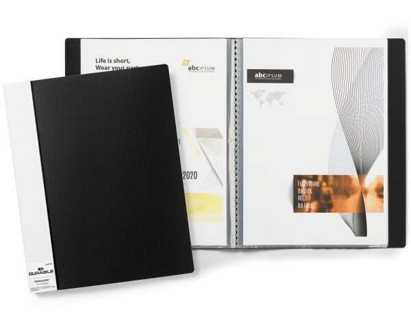 Durable DURALOOK, Musta, Polypropeeni (PP), 20 arkkia, A4, 1 kpl