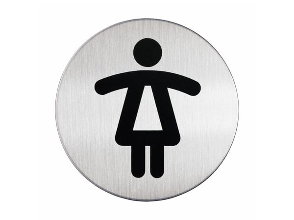 Piktogrammi kestävä, wc dame, rund