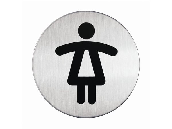 Piktogrammi kestävä, wc dame, rund