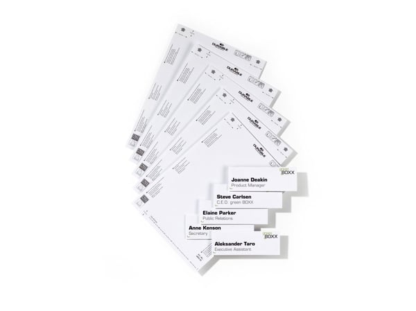 Indstiksark Durable INFO SIGN 149x52,5 mm hvid - (10 ark x 5 stk.)