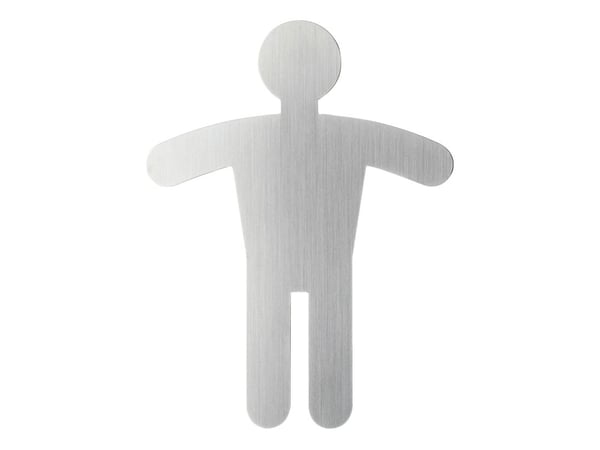 Durable Men''s WC Symbol, 120 mm, 90 mm, Hopea