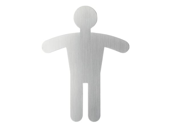 Durable Men''s WC Symbol, 120 mm, 90 mm, Hopea