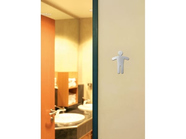 Durable Men''s WC Symbol, 120 mm, 90 mm, Hopea