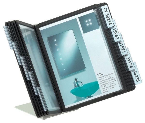 Durable 550601, Bord, Portrett, A5, Svart, Metall, Svart