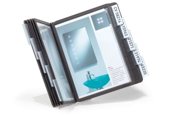 Durable 550601, Bord, Portrett, A5, Svart, Metall, Svart