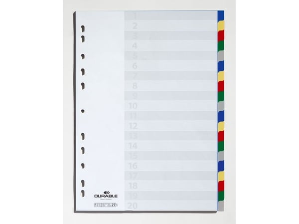 Durable 675827, Monivärinen, Polypropeeni (PP), A4, 1 kpl