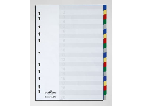 Durable 675827, Monivärinen, Polypropeeni (PP), A4, 1 kpl