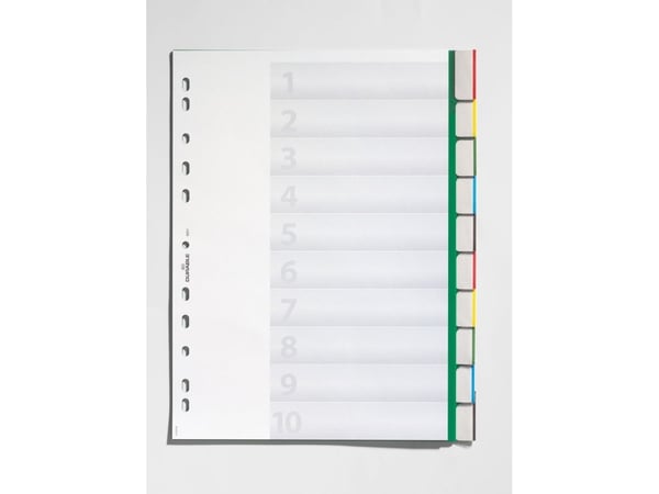 Durable 6221-05, Blank faneindeks, Grønn, Portrett, A4, 2, 4, 6, 230 mm