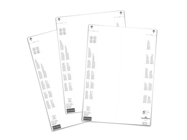 Durable 103102, Hvit, Rektangel, A4, Laser/Blekkskriver, 7,4 cm, 29,7 cm
