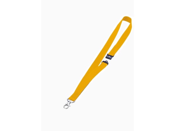 Keyhanger tekstilhalsbånd Durable 20 mm gul - (10 stk.)