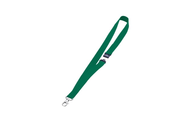Keyhanger tekstilhalsbånd Durable 20 mm grøn - (10 stk.)