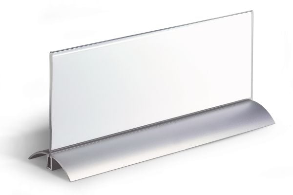 Durable 820319, Akryl, Aluminium, Sølv, Gjennomsiktig, Monokromatisk, Rektangel