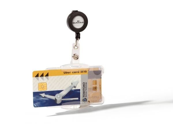 Durable DUAL SECURITY PASS HOLDER, Landskap/portrett, Gjennomsiktig, 80 cm, 85 mm, 54 mm, 10 stykker