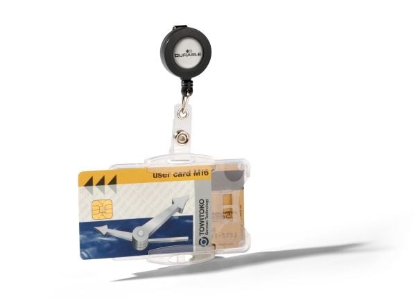 Durable DUAL SECURITY PASS HOLDER, Landskap/portrett, Gjennomsiktig, 80 cm, 85 mm, 54 mm, 10 stykker