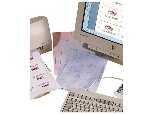 Durable BADGEMAKER, Nimikyltin paperi, Valkoinen, 600 kpl