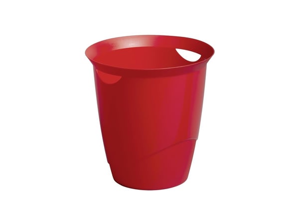 DURABLE TREND - Avfallskurv - 16 L - håndtak - opak rød