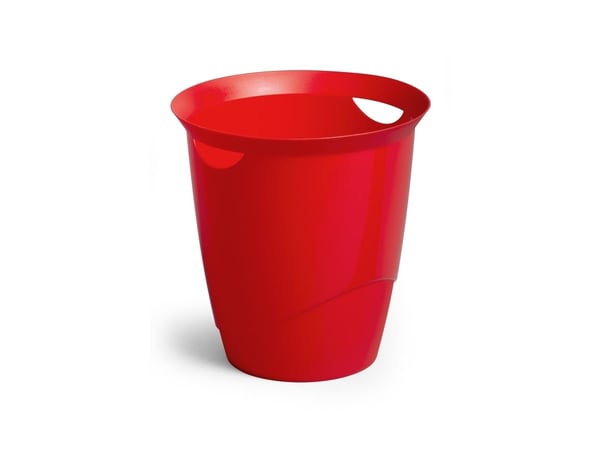 DURABLE TREND - Avfallskurv - 16 L - håndtak - opak rød